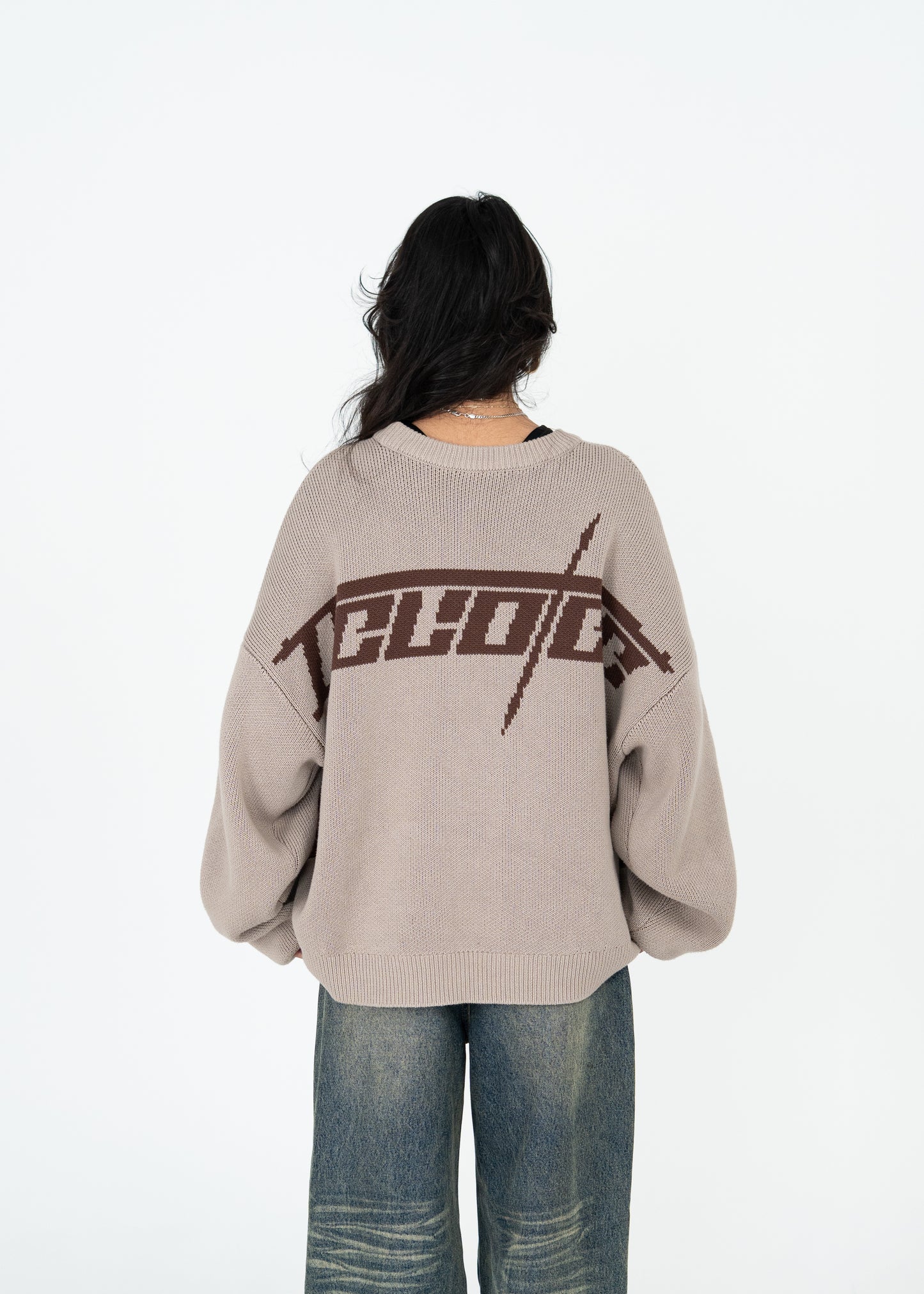 Doberman Brown Knit Sweater