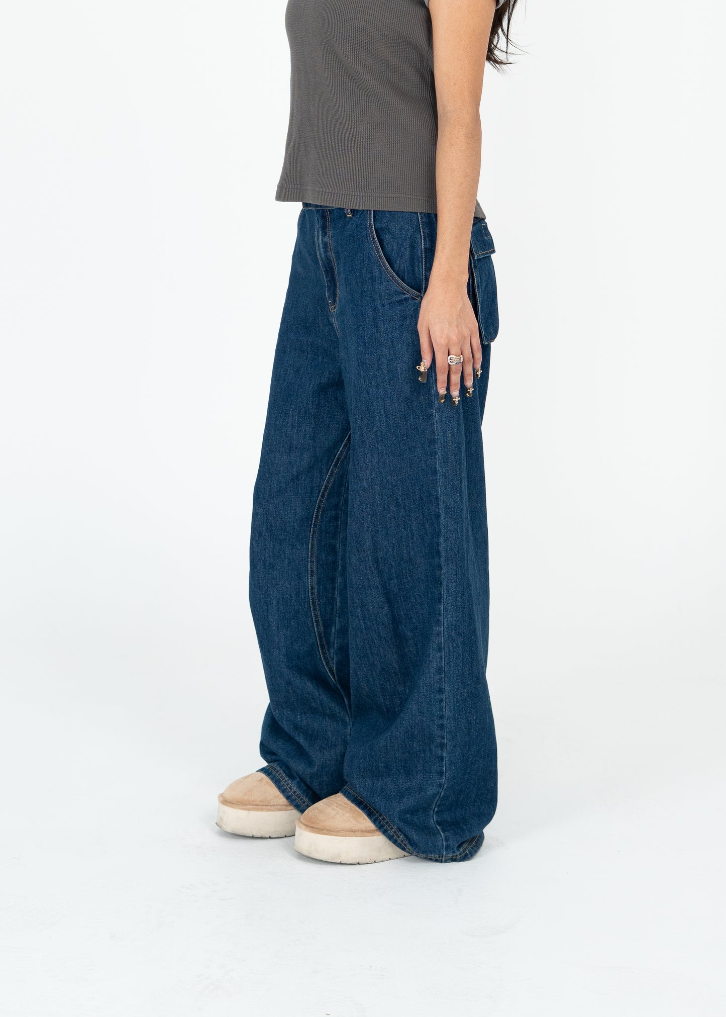 Dark Navy Baggy Jeans