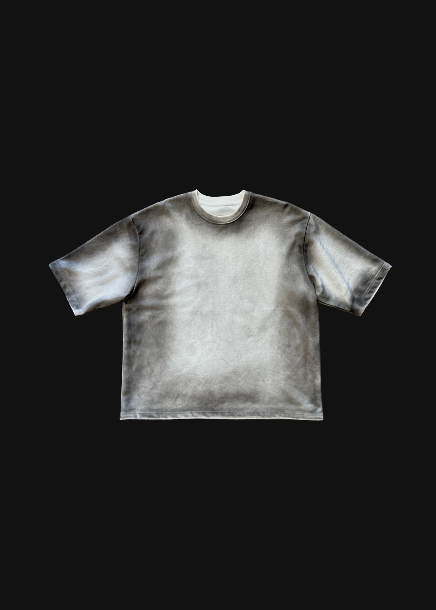 Washed French Terry White Tee