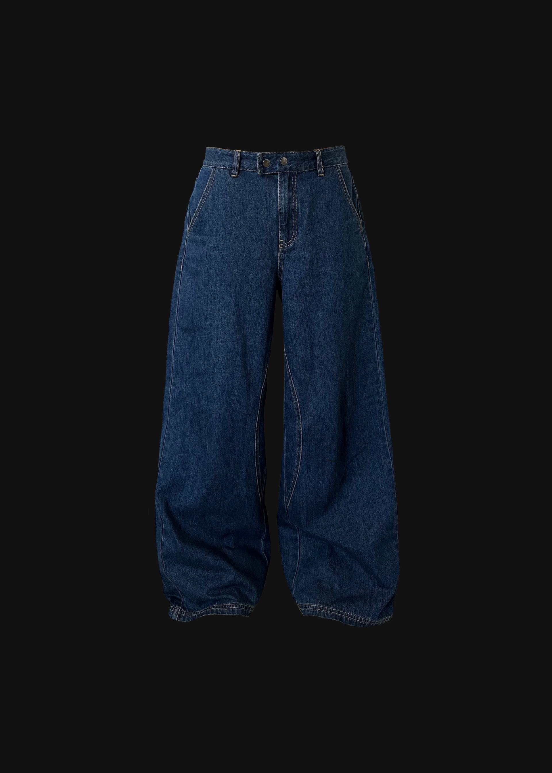 Dark Navy Baggy Jeans – DEVOTEE LA