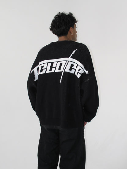 Doberman Black Knit Sweater