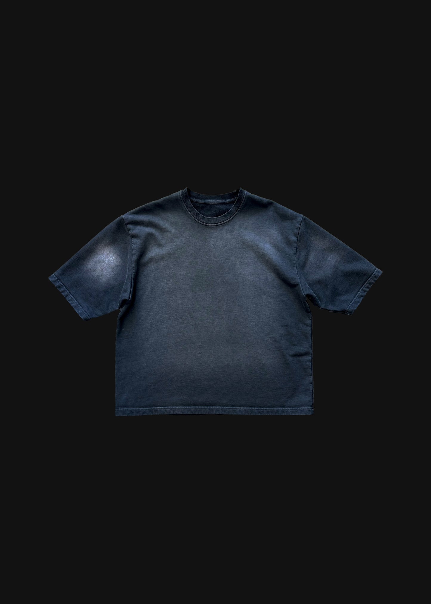 Washed French Terry Black Tee
